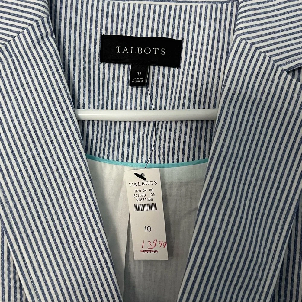 Talbots Seersucker Blazer - Picture 2 of 4